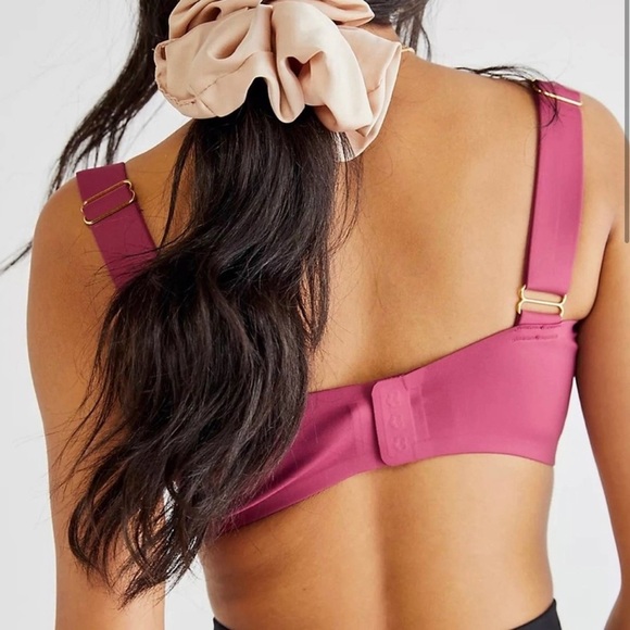 NWT $48 Free People Naomi Longline Bra XS or Small Dried Rose Pink - Picture 5 of 16